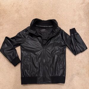 Men's Black Bomber Jacket Size Large